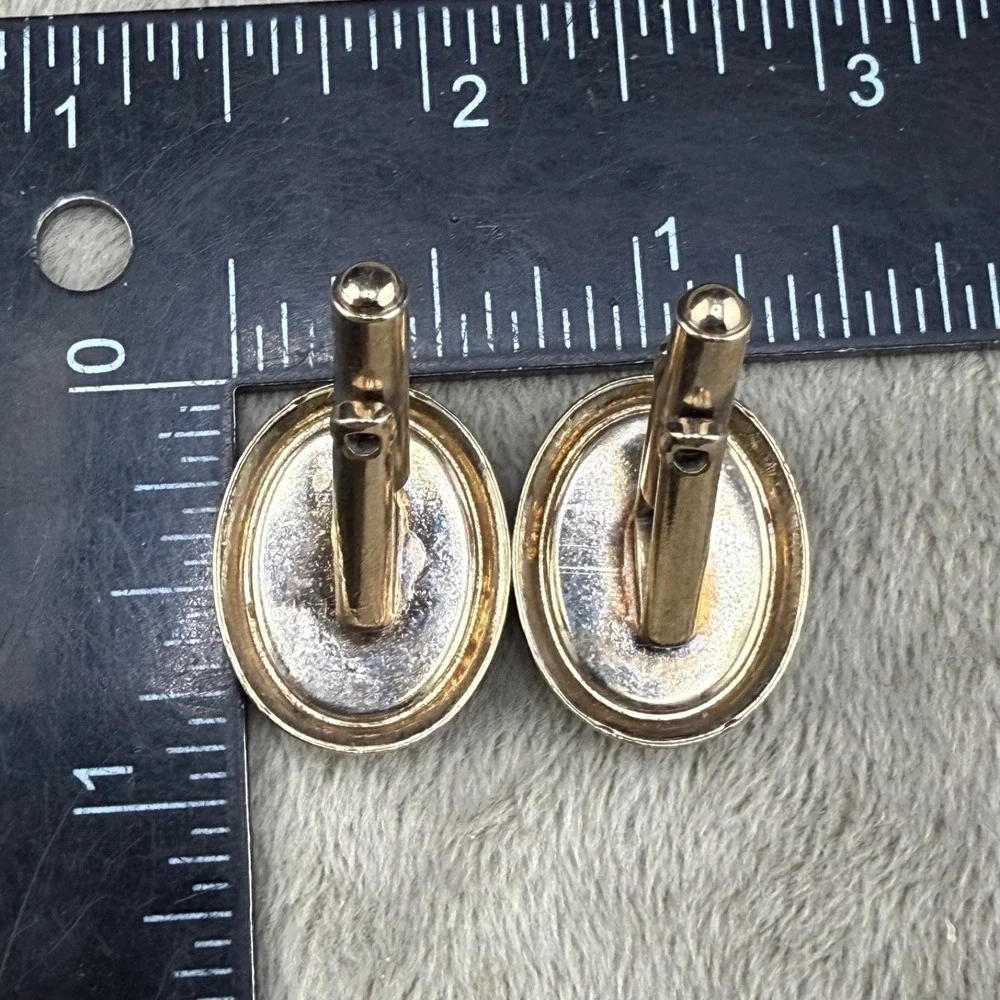 Vintage Roman Soldier Cufflinks Gold‎ Tone Cameo